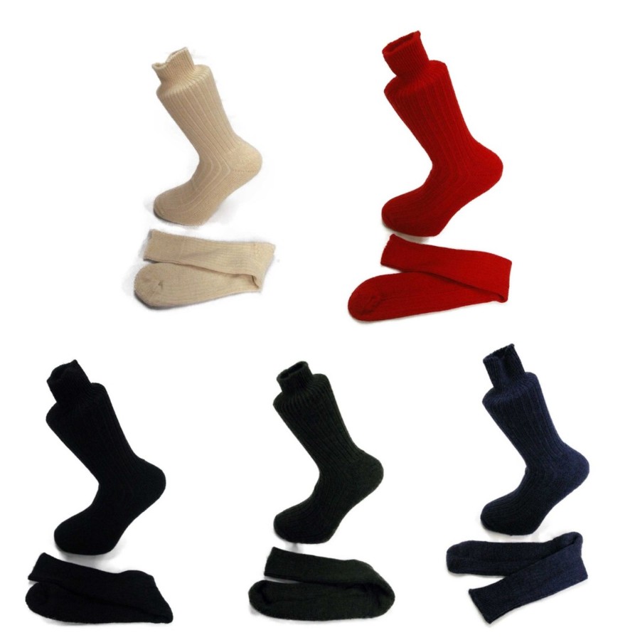 Alpaca walking socks, 75% Alpaca wool. Thick socks with a cushioned sole.  Jet Black